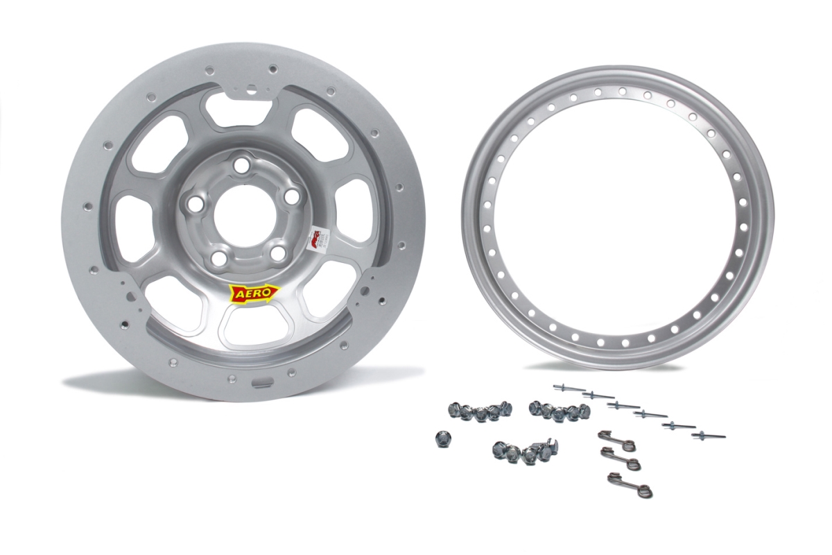 15 x 8 in. 2 in. Back Space 4.75 in. Bolt Pattern Silver Wheel