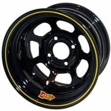 55-184040 15 x 8 in. 55 Series Roll formed Racing Wheel, Black