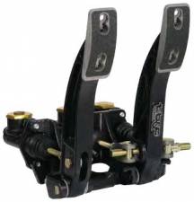 TIL72-604 6.25 in. Floor Mount Aluminum Dual Pedal Assembly - Triple Master Cylinder