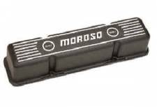 68411 Black Epoxy Finish Die-Cast Aluminum Valve Covers for Small Block Chevy - Tall Design