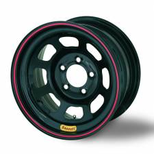 57SH4 15 x 7 in. 4 x 10 mm 4 in. Back Spacing 16 lbs D-Hole Lightweight Wheel, Black