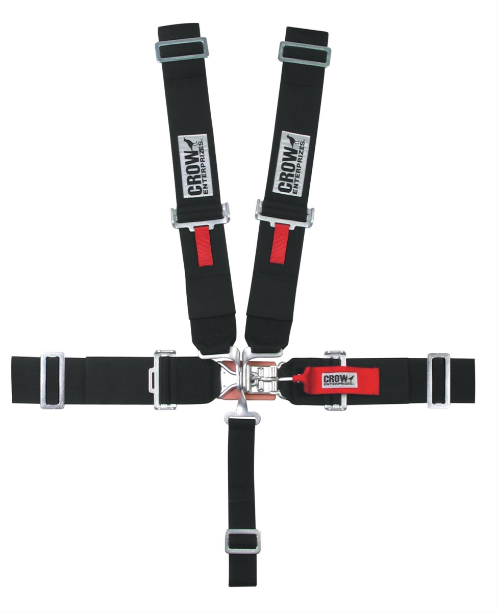 11014 5 Point Small Latch Black Wrap Around Pull Down Harness