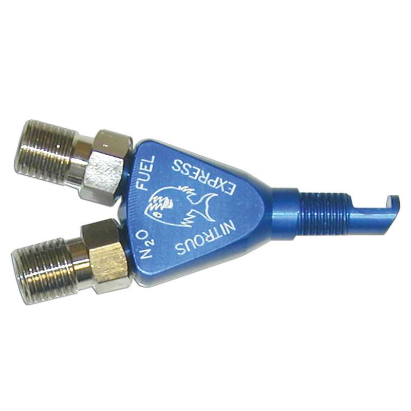 Piranha Nitrous Nozzle, Blue Anodized