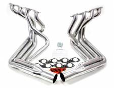 D381 4 in. Dougs Big Block Chevy Side Mount Headers - Silver - 1963-1982 Vette