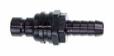 22505 Straight 5 AN Hose Barb to Quick Release Plug Valved 2000 Series Quick Release Adapter, FKM Seal - Black