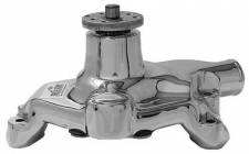 Short Water Pump - Chrome - 0.62 in. - Small Block Chevy - High Performance