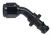 204516-BL 45 deg -16 AN Race Hose End 8000 Push-Lite, Black