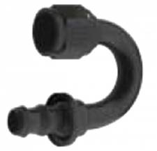 218012-BL 180 deg -12 AN Race Hose End 8000 Push-Lite, Black