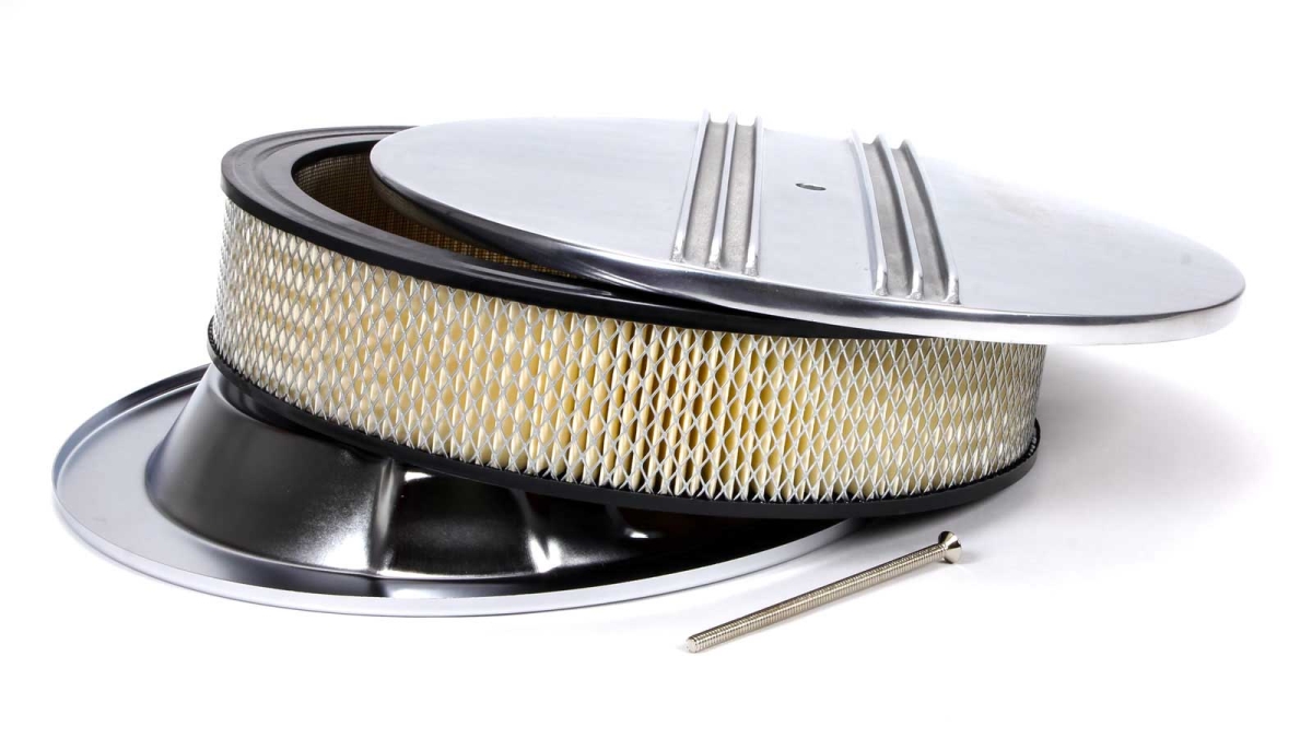 14 x 3 in. Aluminium Round Finned Drop Base Air Cleaner