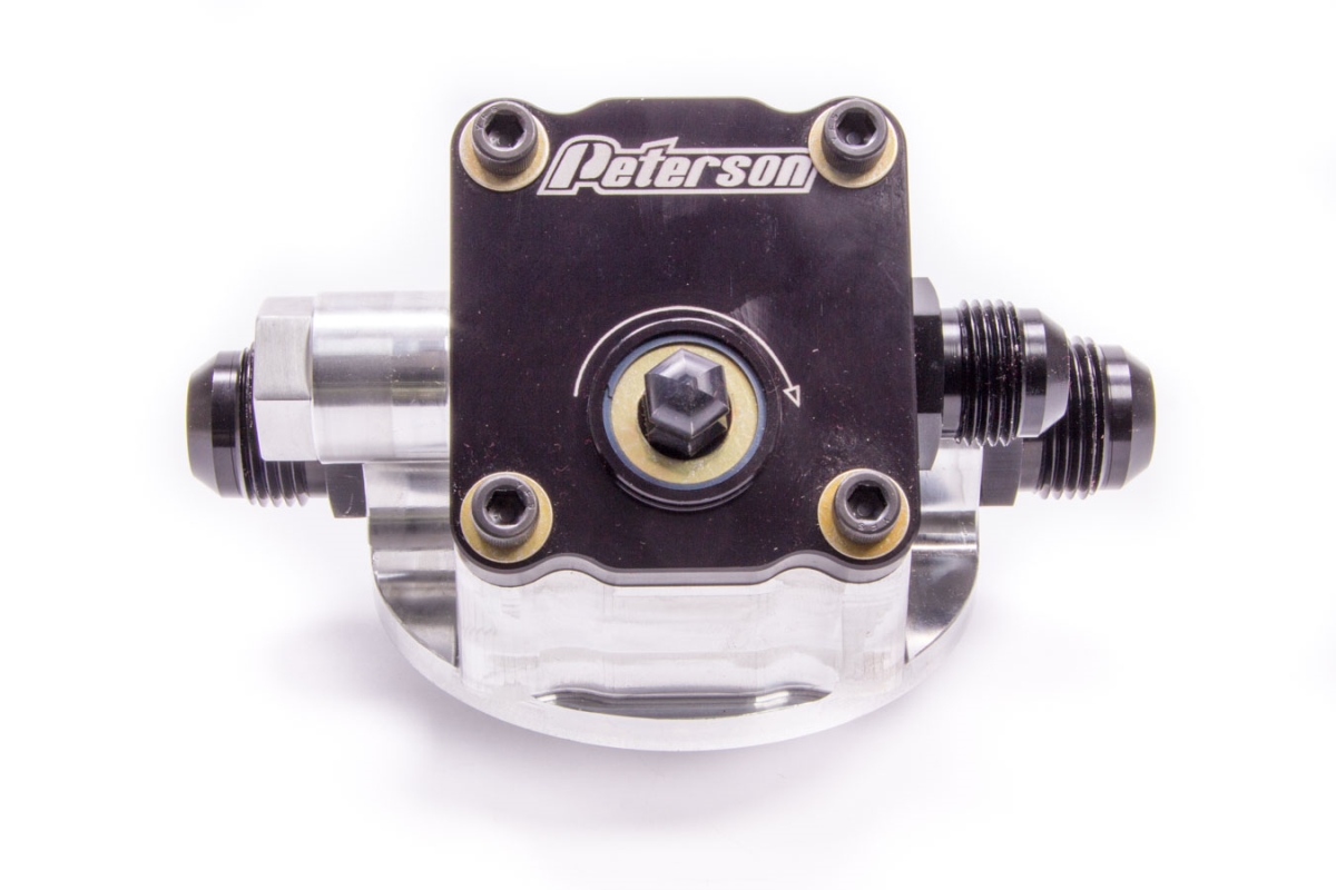 PTR09-1504 Remote Filter Mount with Primer Pump - Small Filter - 12 AN -Chevy Post - Right to Left