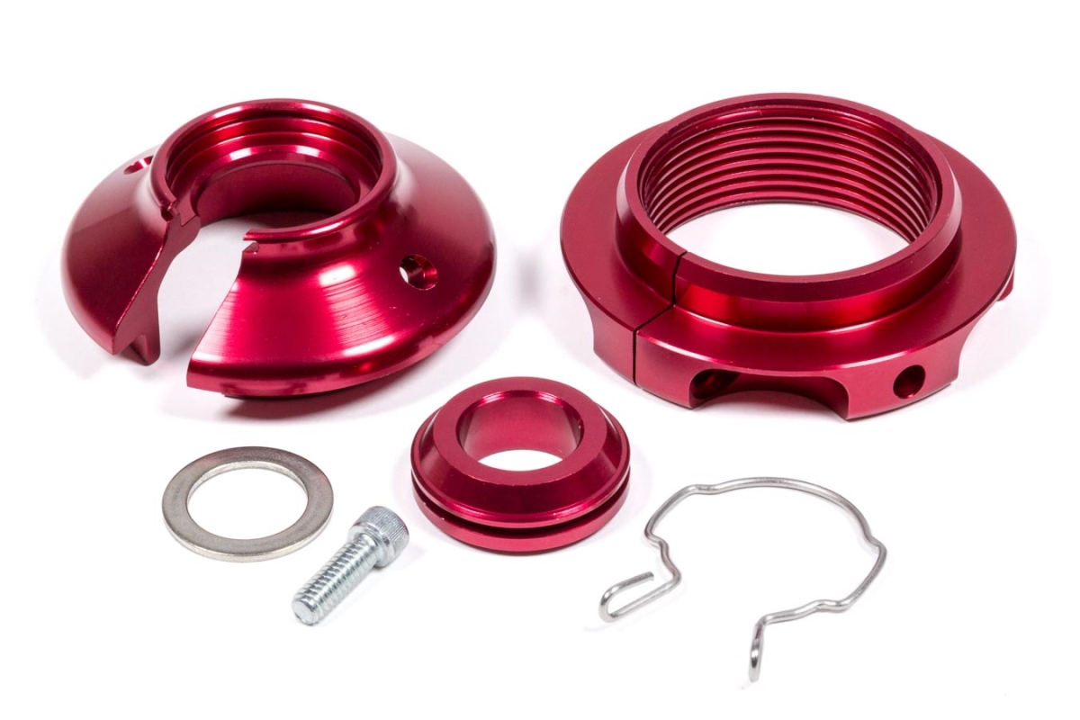 2.500 in. ID Spring Coil-Over Kit Tapered Spring Seats Aluminum Red Anodized - ACF Series Shocks