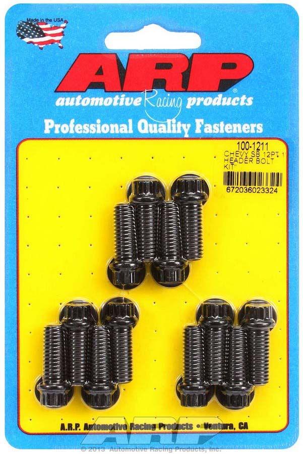 100-1211 Header Bolt Kit - 12 Point - 0.375 x 1.00 UHL