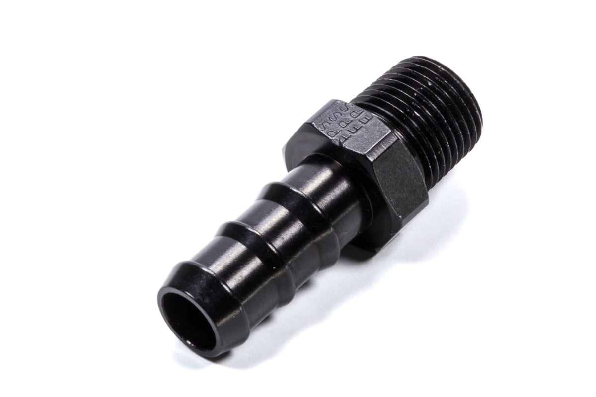 484010-BL 0.62 in. Hose Barb 0.5 MPT Fitting, Black
