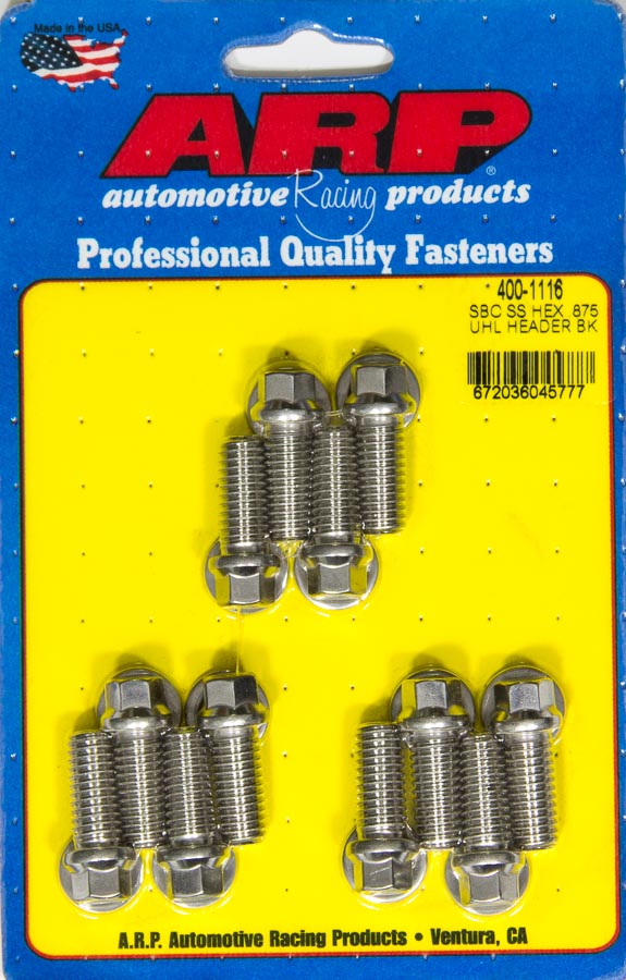 400-1116 Header Bolt Kit - 6 Point - 0.375 x 0.875 UHL