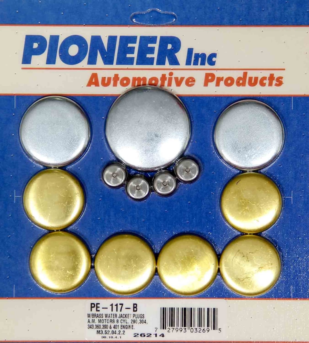 PIOPE117B AMC V8 Freeze Plug Kit - Brass