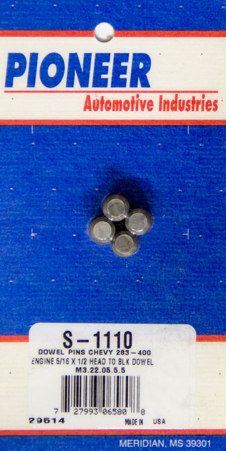 PIOS-1110 Small Block Chevy Dowel Pin Kit - Pack of 4