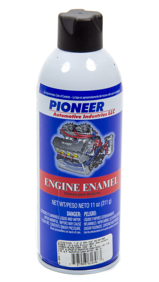 PIOT-61-A Engine Spray Enamel - 11 oz - Lo-Gloss Black