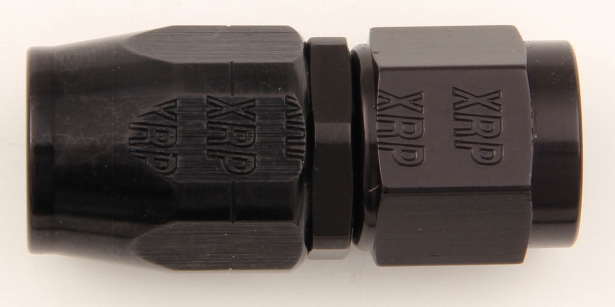 No.8 AN Straight Hose End, Black