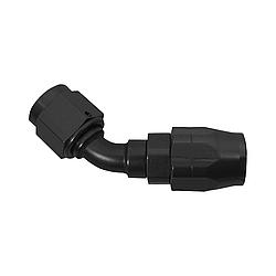 No.12 AN 45 deg Double Swivel Hose End - Black