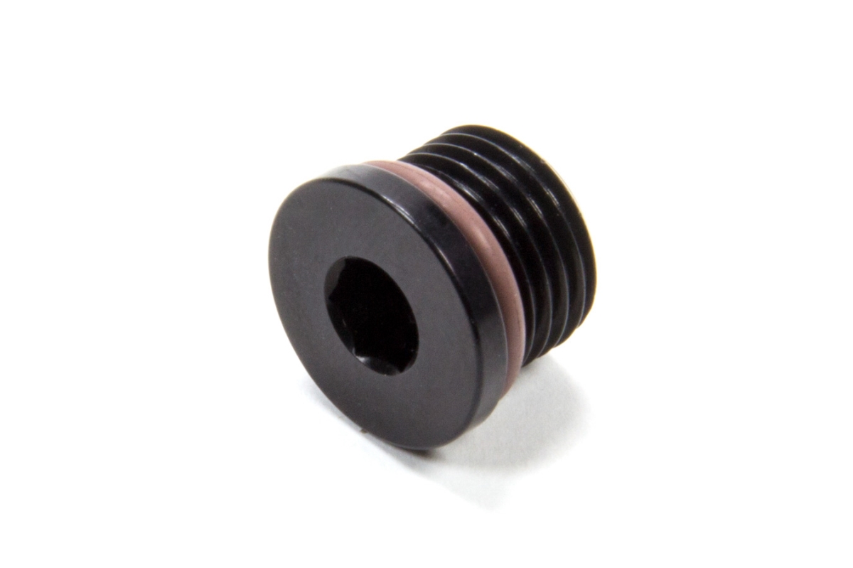 Plug Fitting 6 AN Male O-Ring Allen Head - Black Anodized