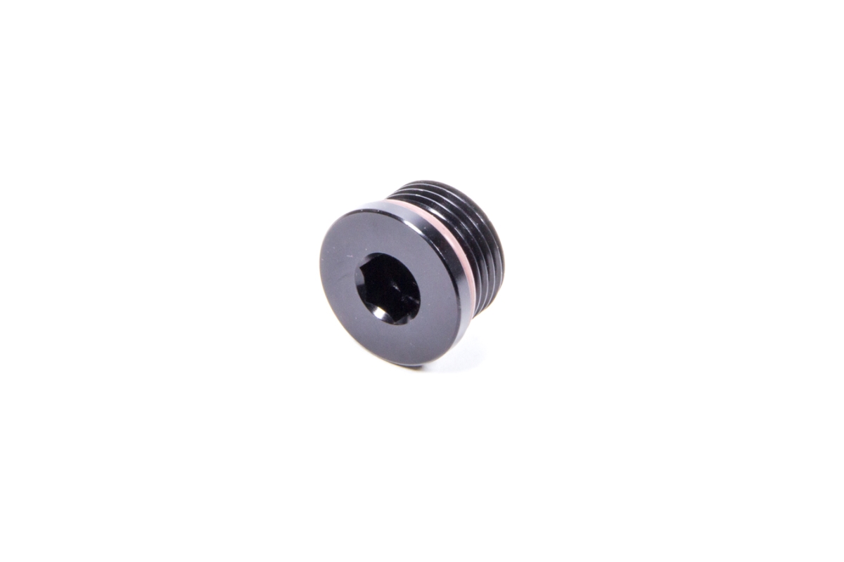 Plug Fitting 10 AN Male O-Ring Allen Head - Black Anodized