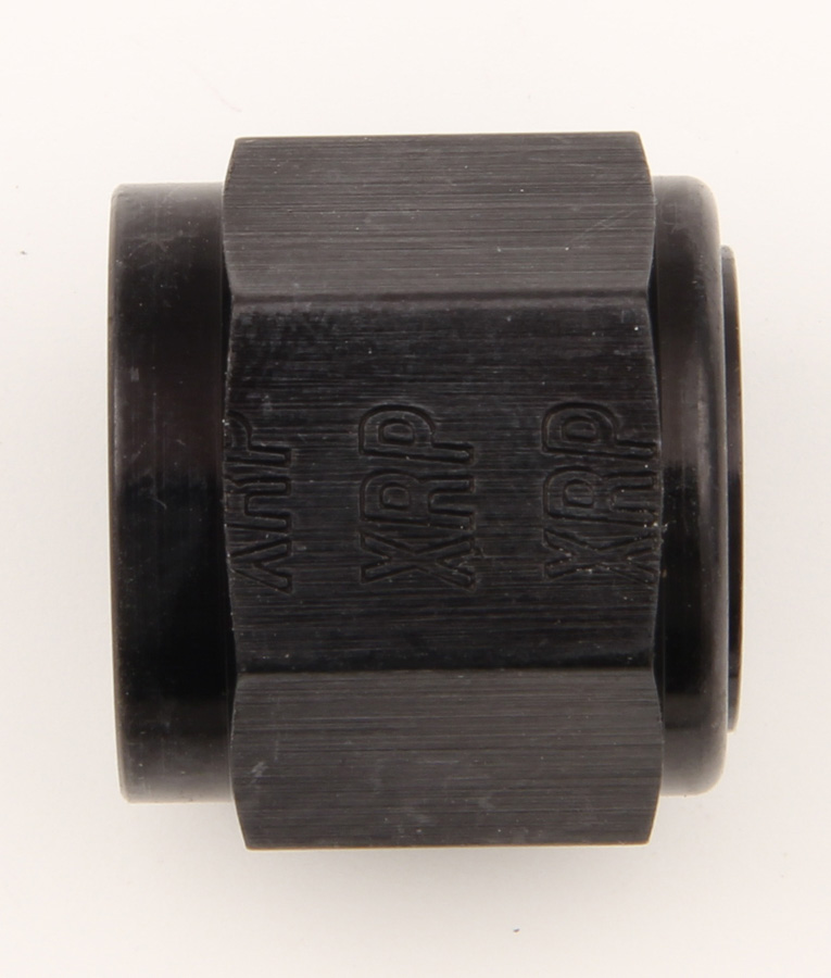 4 AN Aluminum Cap Fitting - Black Anodized