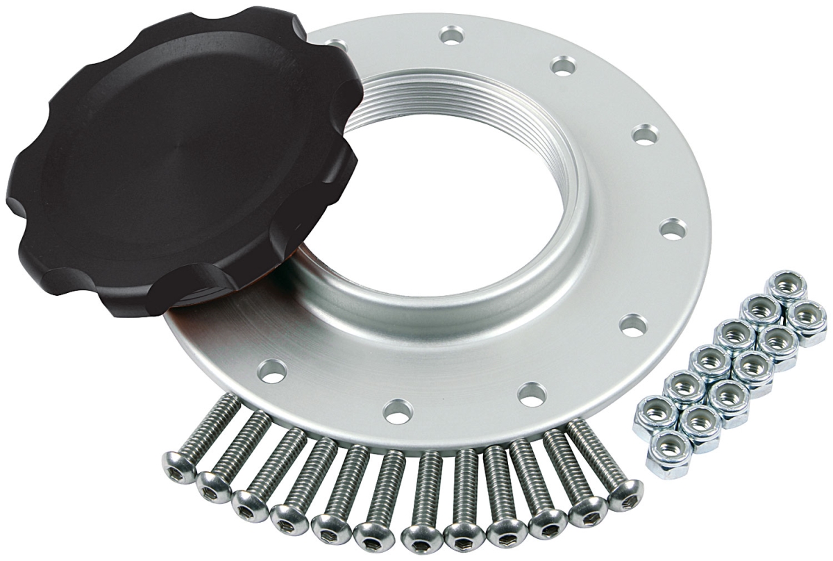 Fuel Cell Cap & Bung RCI & JAZ 12-Bolt, Black