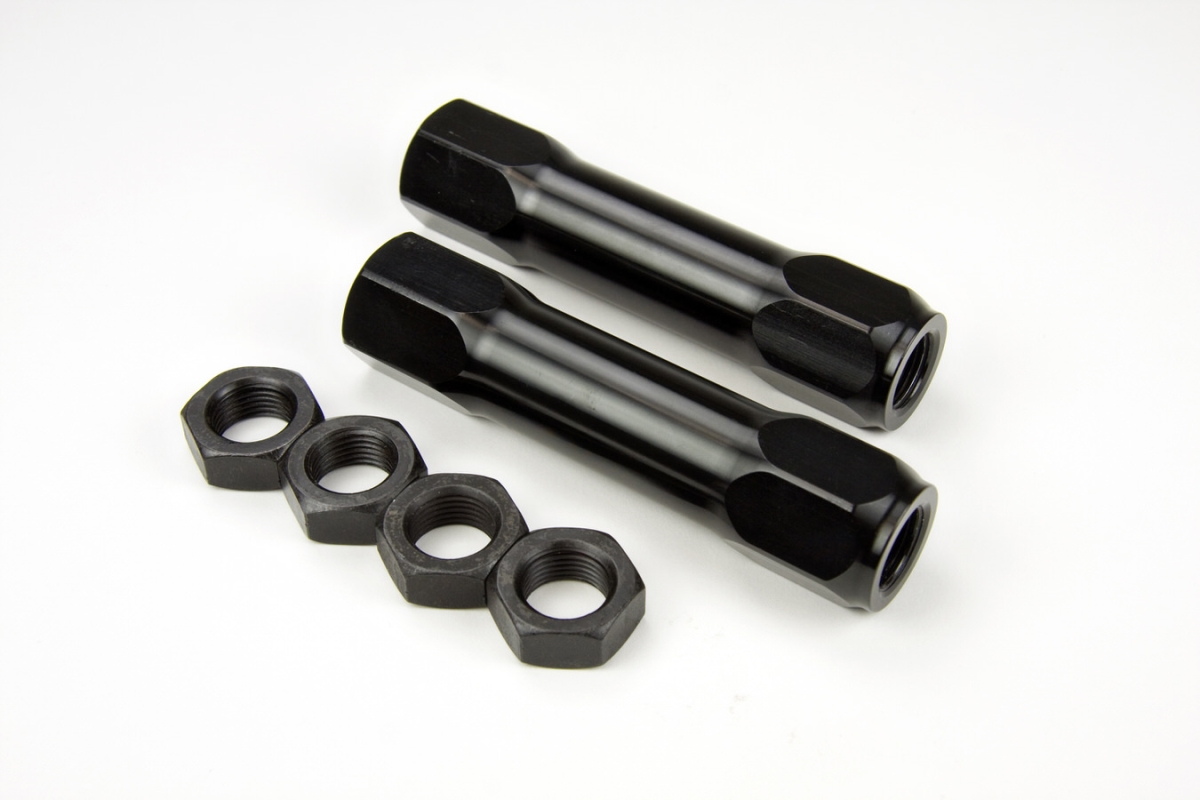 0.68-18 in. Female Thread Tie Rod Sleeve 4 in. Long Aluminum - Black Anodized