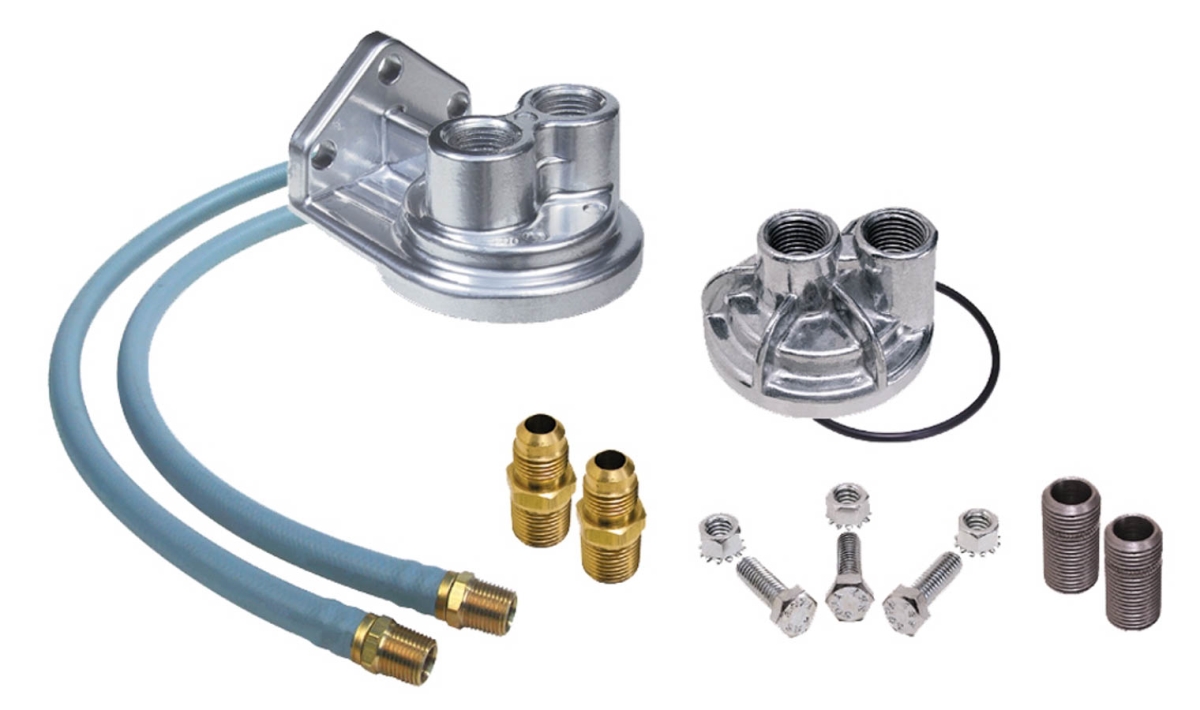 Single Oil Filter Relocation Kit - 0.81-16 Threads