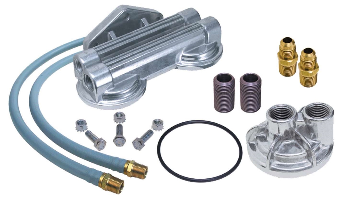TRA1222 Dual Oil Filter Relocation Kit - 0.81-16 Threads