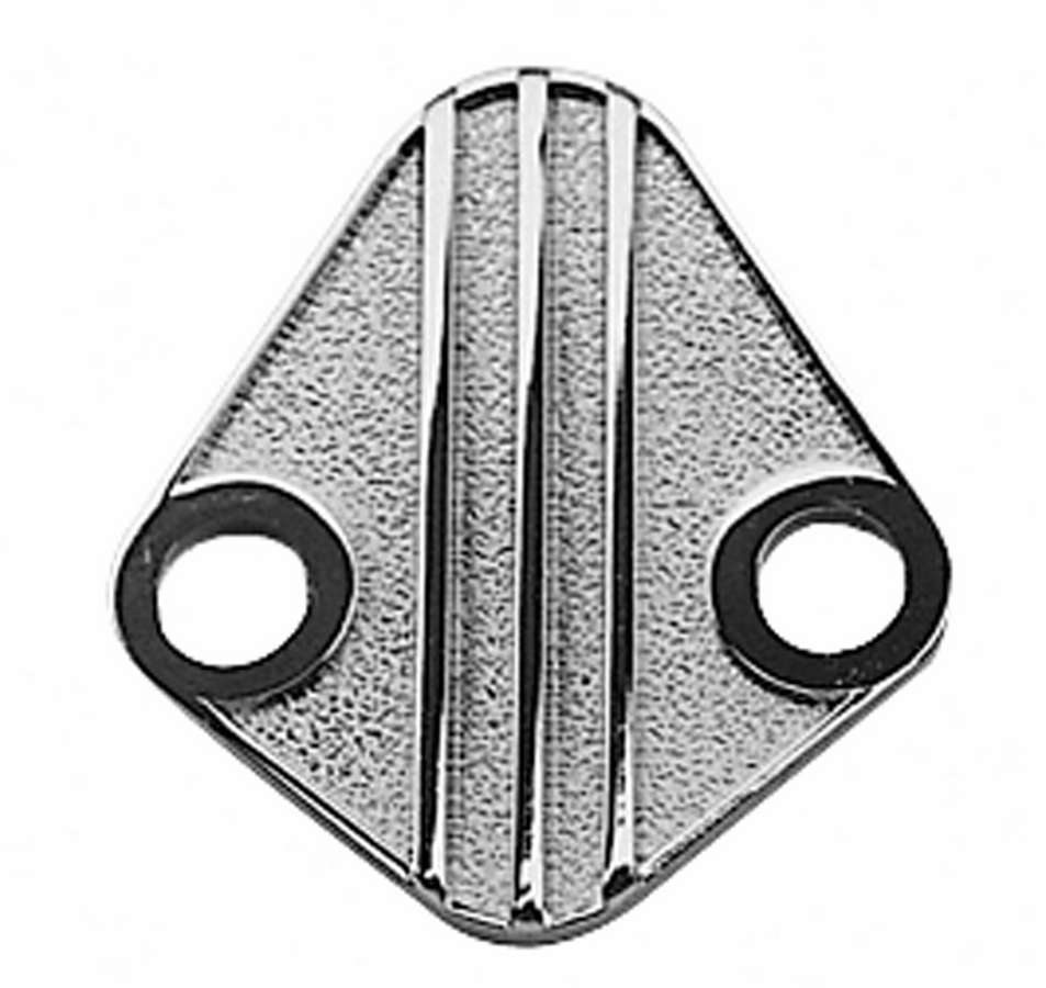 Fuel Pump Block-Off Plate - Chrome Plated Steel for BB