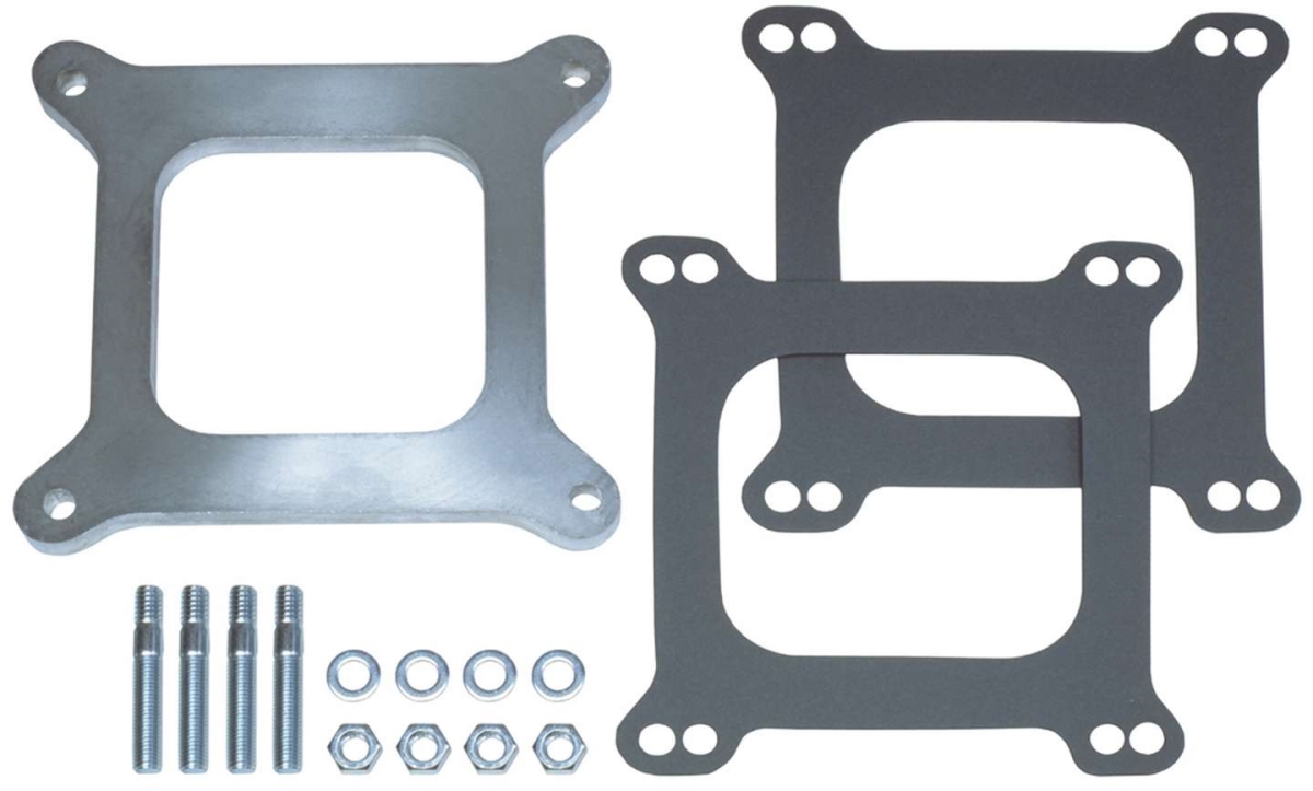 Aluminum Carburetor Spacer - Holley 4 BBL - 0.37 in. - Open Center