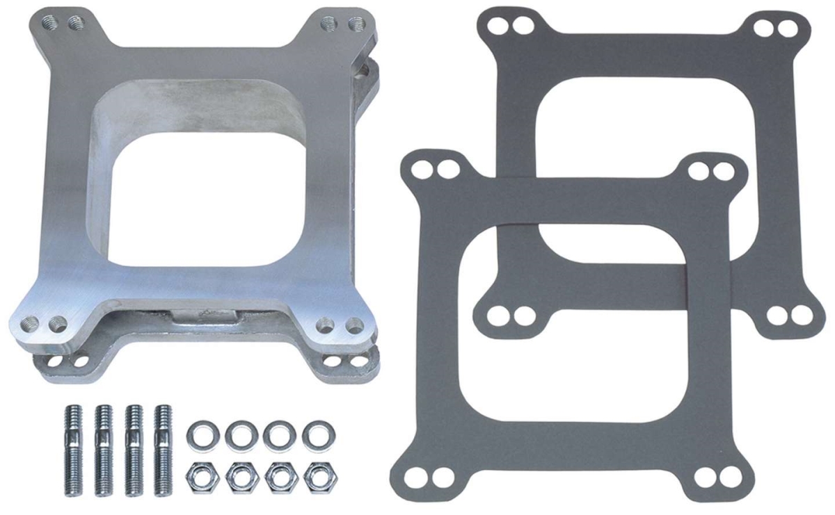 Aluminum Carburetor Spacer - Holley & AFB 4 BBL - 2 in. - Open Center