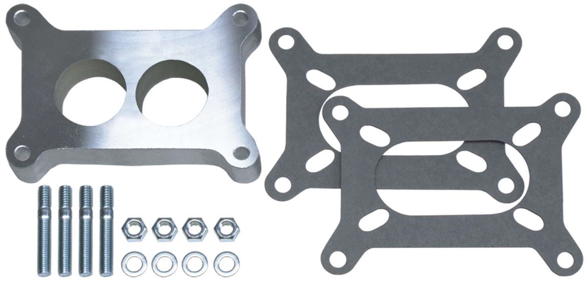 TRA2137 Aluminum Carburetor Spacer - Holley 2 BBL - 1 in. - Two Hole