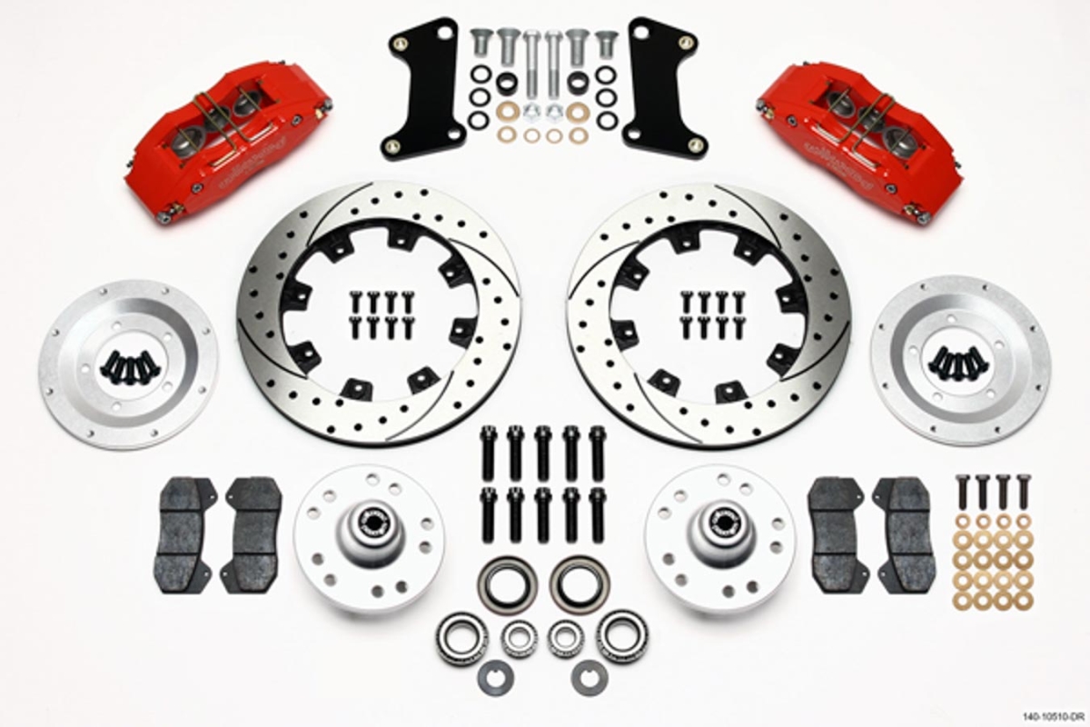 Dynapro 6 Big Brake Front Brake Kit for 1967-1972 Camaro & Nova - Red