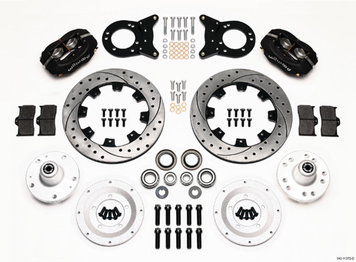 WIL140-11072-D Forged Dynalite Big Brake Front Brake Kit for 1965-1969 Mustang Drilled -  Wilwood