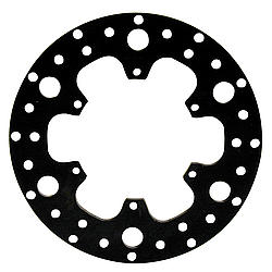 Front Midget Drilled Rotor - 6 Bolt - 0.350 x 10.5 x 5.5 in.