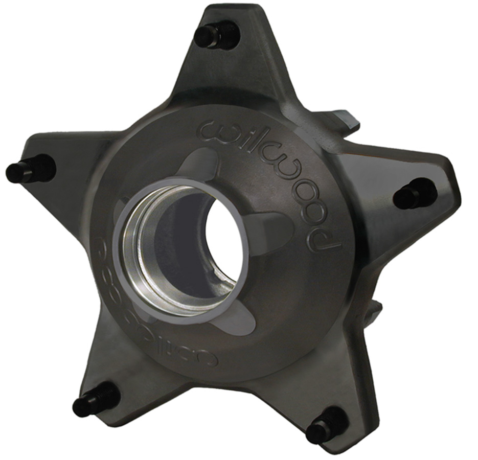 Starlite 55 Wide 5 Front Hub - Black - Snap-Cap - Standard Offset - 0.62 in. Coarse Studs, Drilled