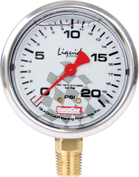 QRP56-0021 0-20 PSI Tire Pressue Gauge Head Liquid Filled