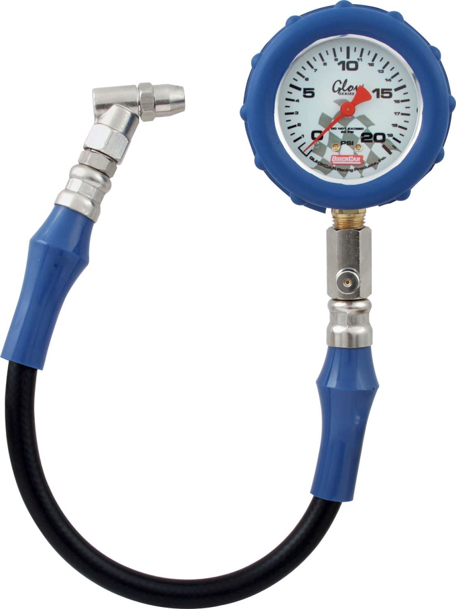 0-20 PSI Glow-In-The-Dark Tire Pressure Gauge