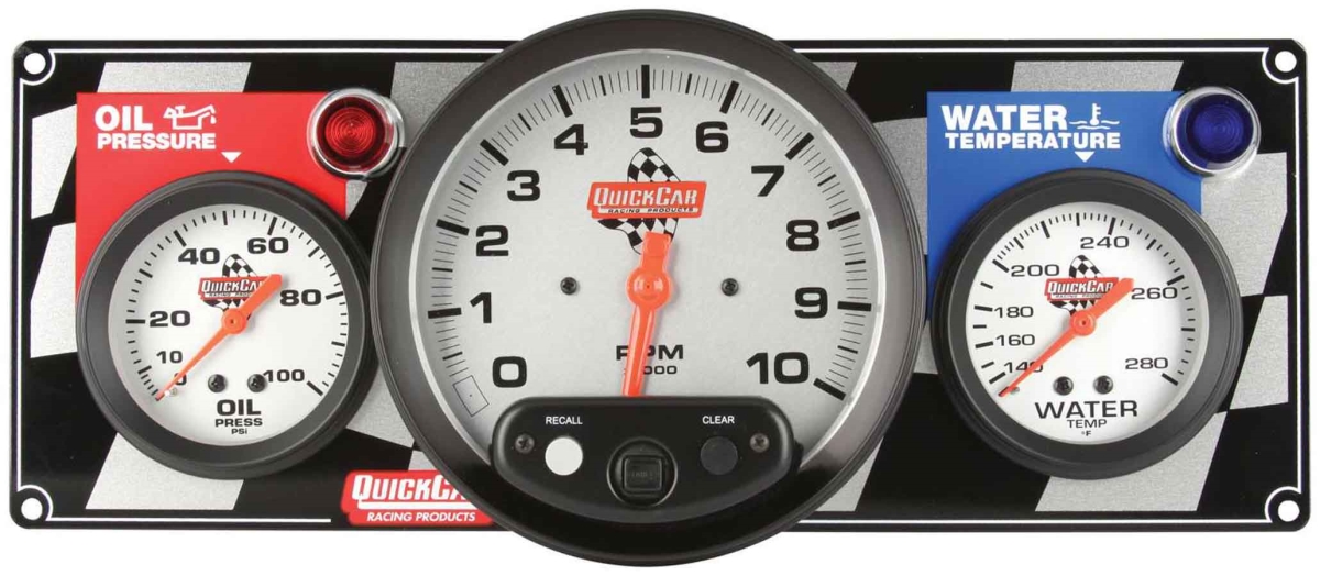 QRP61-6031 2-1 Gauge Panel - OP-WT with 5 in. Memory Tachometer