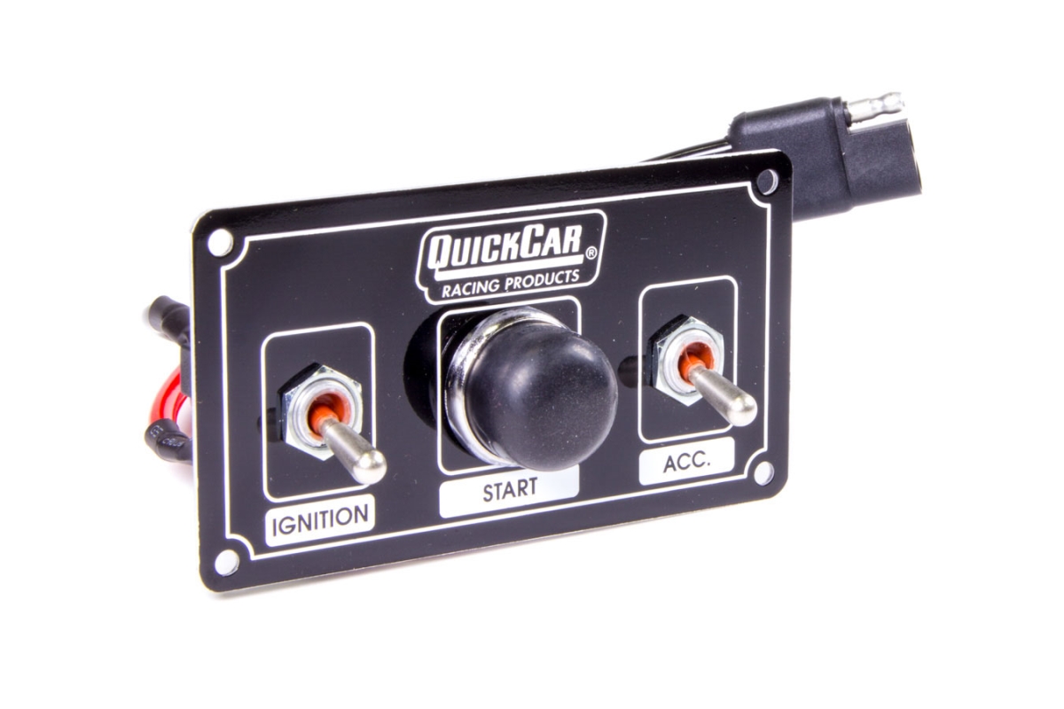 Ignition Control Panel with Weatherproof Switches - Black