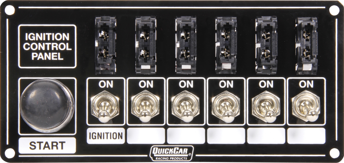 Fused Ignition Control Panel with Start Button - Black