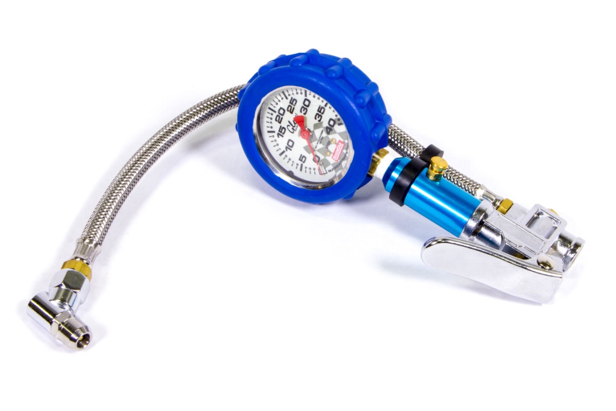 Glow in the Dark Tire Inflator & Gauge - 0-40 PSI - 2.25 in. Dia. - White Face