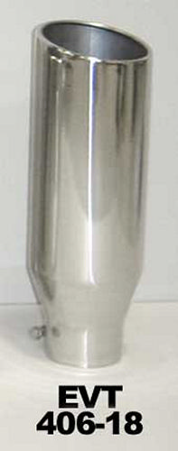Polished Bolt-On Exhaust Tip - 4 x 6 x 18 in.