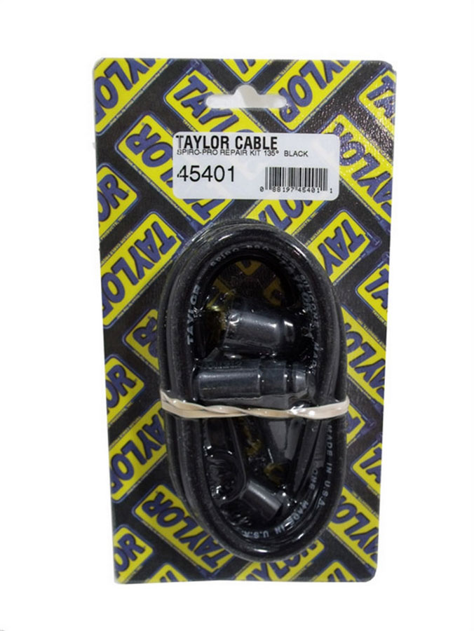 8 mm Spiro Pro Spark Plug Wire Repair Kit - 135 deg Plug Boot & Terminal - Black