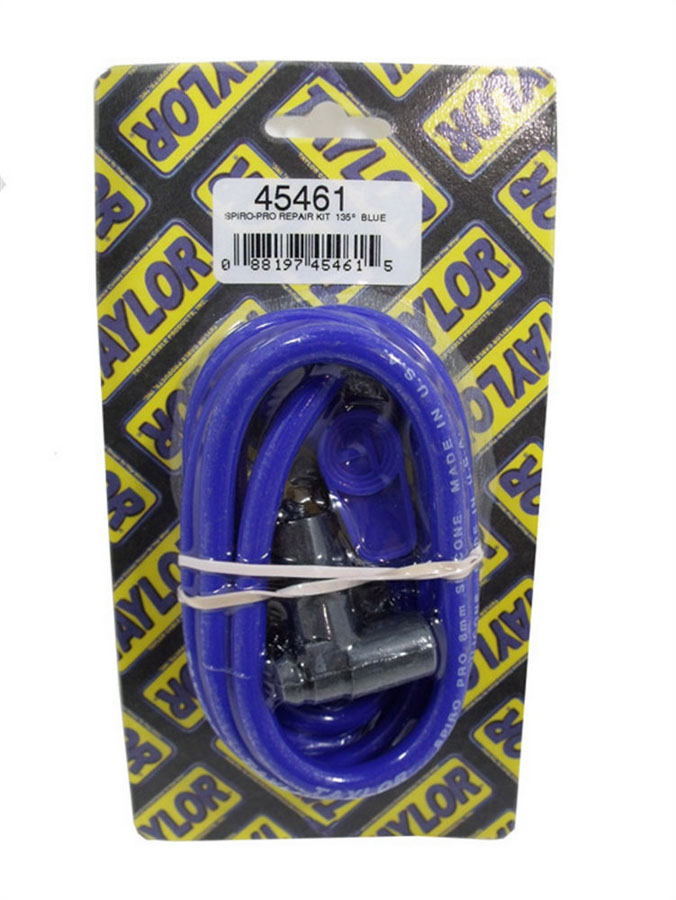 8 mm Spiro Pro Spark Plug Wire Repair Kit - 135 deg Plug Boot & Terminal - Blue