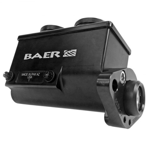 6801274LP 1.12 in. Remaster Left Port Brake Master Cylinder, Black Anodized