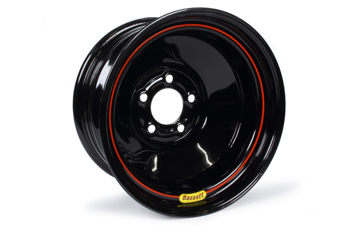 58SOLID2 15 x 8 in. Heavy Left & Right Backspace Wheel, Black