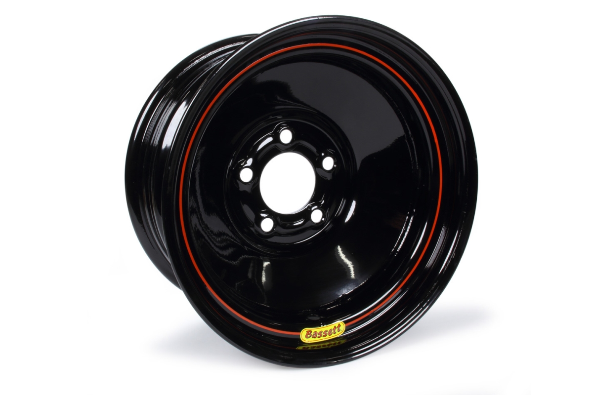 58SOLID3 15 x 8 in. 3 in. Heavy Left & Right Backspace Wheel, Black